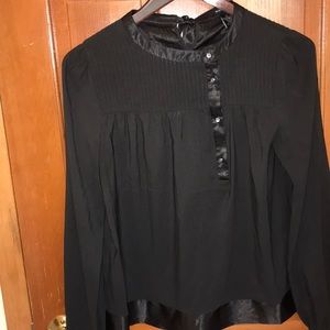 Black tuxedo blouse BCBG sz xs